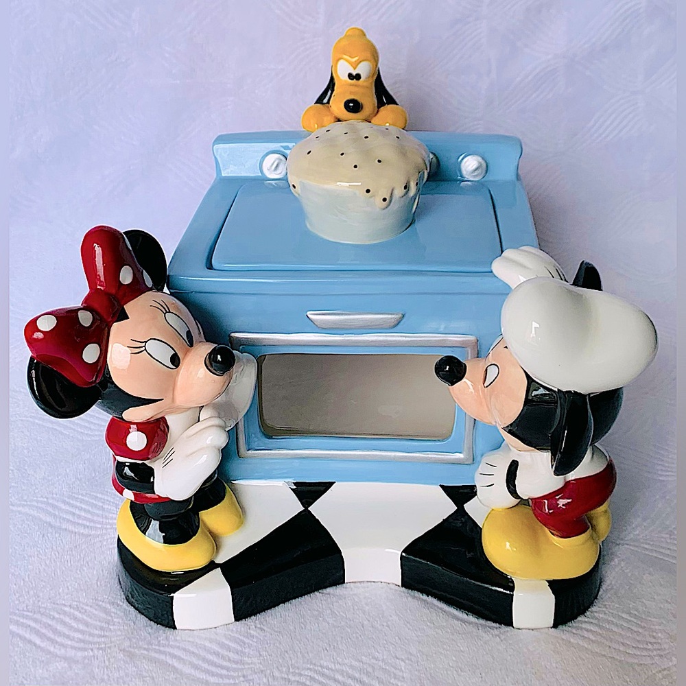Disney Store Mickey Minnie Pluto Baking Oven Cookie Jar